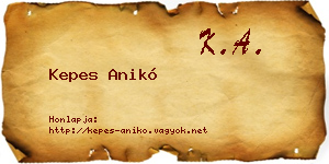 Kepes Anikó névjegykártya