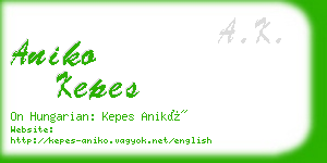 aniko kepes business card